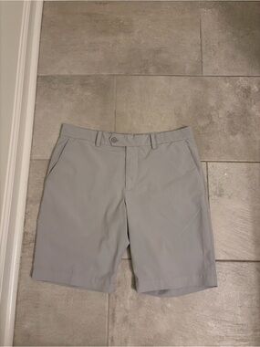 J.Lindeberg Men's Performance Golf Shorts- Gray
